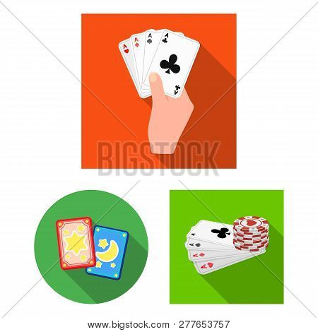 Isolated Object Of Game And Magic Sign. Set Of Game And Poker Stock Vector Illustration.