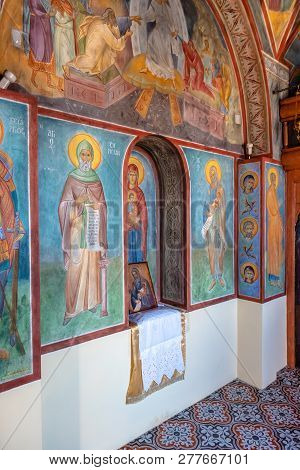 Sifnos, Greece - September 12, 2018: Interior Of The Chapel Of Agios Symeon Built In 1667 On Sifnos 