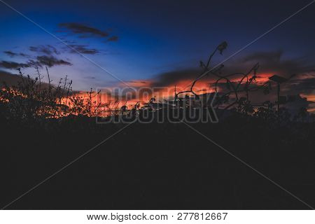 Beautiful Sunsets At Mutiara Sis Aljufri Airport Complex Palu City Central Sulawesi Indonesia