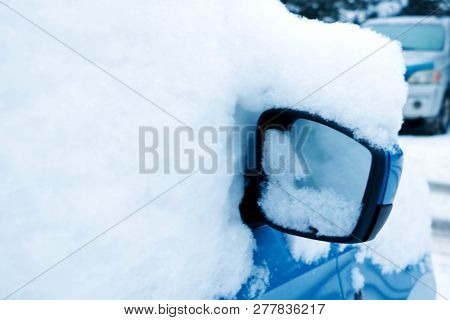 Car In Snow On The Forest Backgrounds.