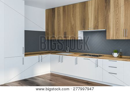 White And Gray Kitchen Corner