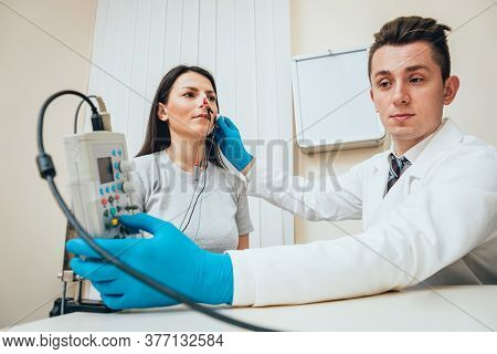 Reception At The Doctor-neuropathologist. Medical Examination In Hospital