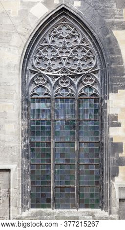 Ornamented Window Of A Cathedral In Gothic Style