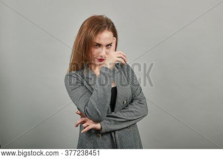 Showing Loser Sign, Displaying Dud Gesture, Alpha. Two Fingers 2, Disgust On Face, Negative Human Em