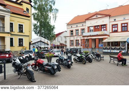 Mikolajki, Poland, July 12: Street Of Old Town On July 12, 2020 At Mikolajki, Poland. Mikolajki Is A