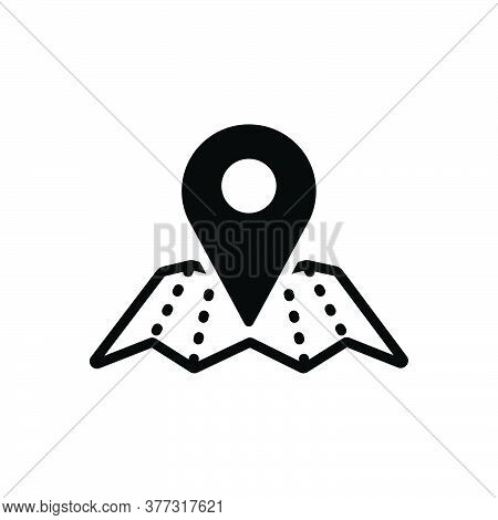 Black Solid Icon For Map-location Location Pointer App Localization Navigation Map Route Gps Destina