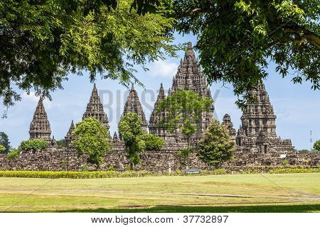 Prambanan chrám, Yogyakarta, ostrově Jáva, Indonésie