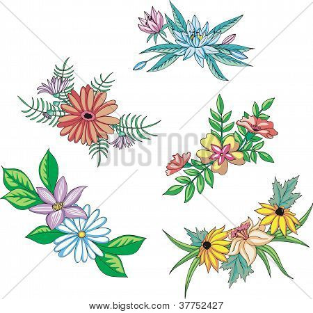 Diversas flores para adornos