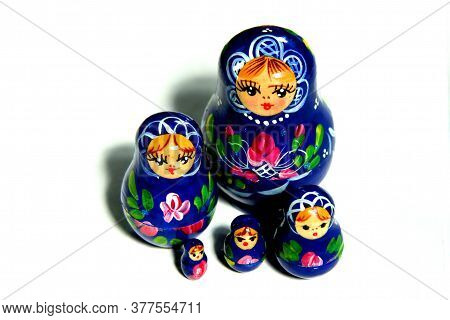 Russian Dolls Called Matrioskas, Typical Souvenir From Russia