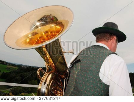 Tuba Traditional Brass Music Instrument