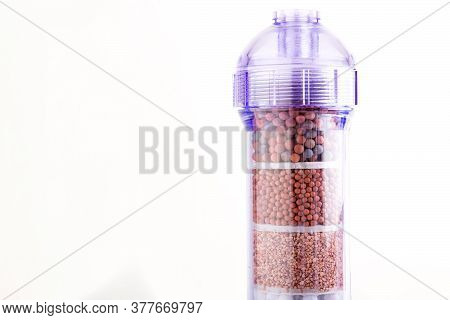 Mineral Water Filter On A White Background.