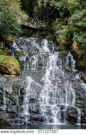 Beautiful Elephant Falls, The Three Steps Water Falls, In Shillong, Meghalaya, East Khasi Hills, Ind