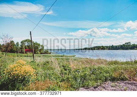 Russian Landscape Of The Countryside. Nature In Summer In The Republic Of Udmurtia.