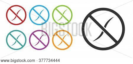 Black Anti Worms Parasite Icon Isolated On White Background. Set Icons Colorful. Vector