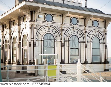 I360 Ticket Booth, Brighton, 2020.  The Ticket Booths Located On Brighton Seafront Are Where You Buy
