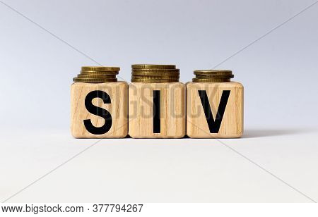 Cubes With The Word Siv On Them. Care Concept.