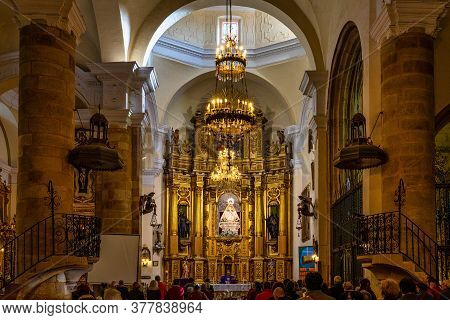Llerena, Spain - Nov 07, 2019: Church Of Our Lady Of Granada, Llerena, Extremadura In Spain