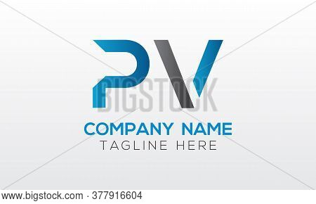 Initial Pv Letter Logo With Creative Modern Business Typography Vector Template. Creative Letter Pv