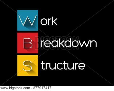 Wbs - Work Breakdown Structure Acronym, Business Concept Background