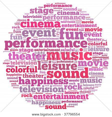 info-text graphics and arrangement concept on white background (word cloud)