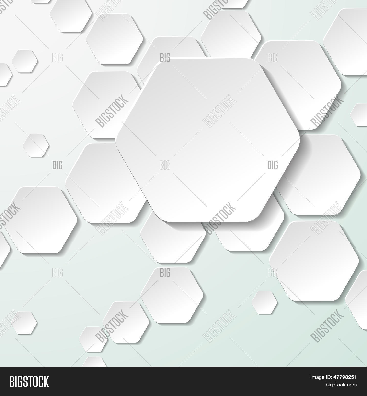 White Paper Hexagon Vector & Photo (Free Trial) | Bigstock