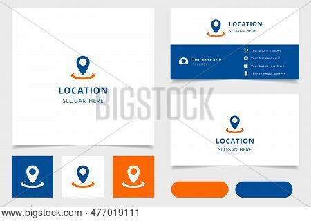 Location Logo Design With Editable Slogan. Branding Book And Business Card Template.