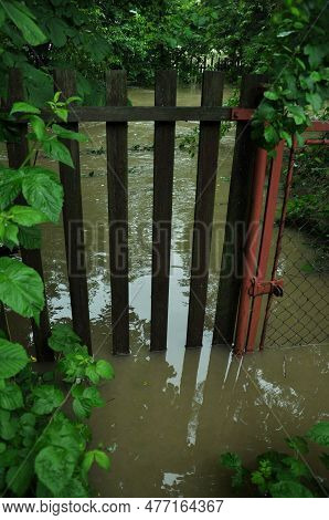 Tabor, Czech Republic - June 02 2013: Devastating Floods In The City Tabor Ten Years Ago In 2013, Ov