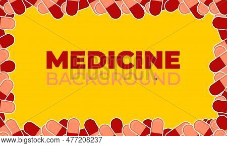 Capsule Background Is Red And Pink For Health Background