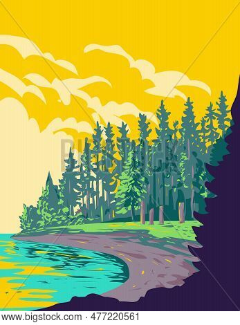 Wpa Poster Art Of Gwaii Haanas National Park Reserve, National Marine Conservation Area And Haida He
