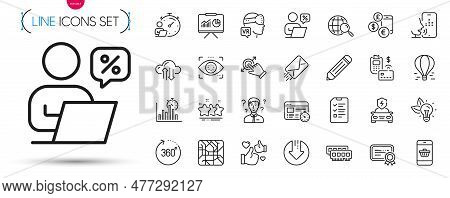 Pack Of Touchscreen Gesture, Ram And Interview Line Icons. Include Web Search, E-mail, Currency Rate