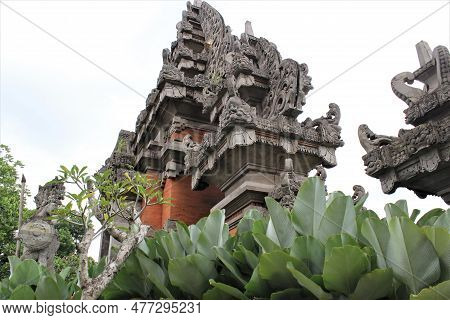 Jakarta, Indonesia-23 April 2023 : Front View Of Bentar Temple