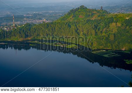 Telaga Menjer Or Lake Menjer In Wonosobo, Central Java, Indonesia