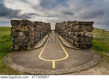 Coldstones Cut Structure Leads To Viewing Platform Over The Quarry In Nidderdale Yorkshire