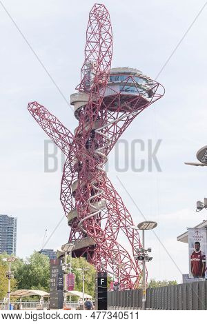 London, United Kingdom, May 28th 20203:- A View Of The Arcelor Mittal Orbit Located In The Queen Eli