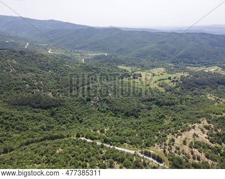 Aerial View Of Ancient Thracian Sanctuary Skumsale, Bulgaria