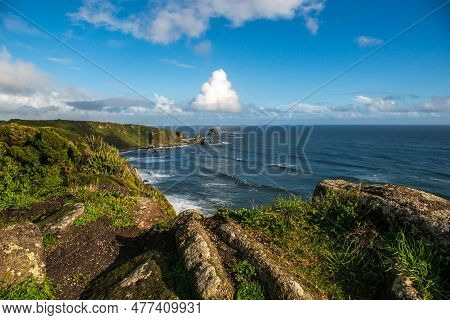 The Scenic Clifftop Walk Along The Coast Past The Seal Colony To The Lighthouse At Cape Foulwind Wes