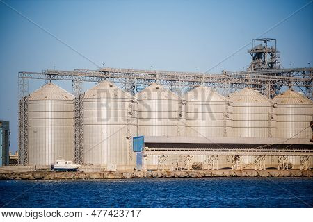 Cereal Warehouse In A Port