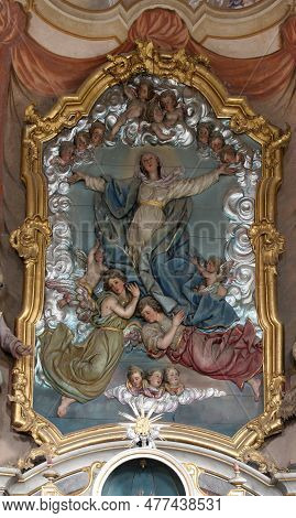 Sveta Marija Na Muri, Croatia - Croatia - March 17, 2012: Assumption Of The Virgin Mary, Parish Chur