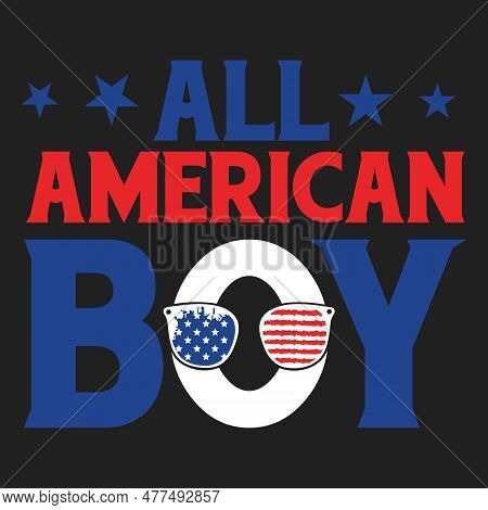 All American Boy With Star And Sunglass