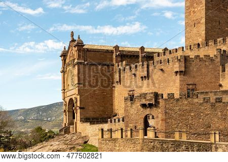 Scenic View Of The Famous Javier Castle In Navarra, Spain.