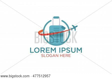 Bag Travel World Logo Design Icon Template Vector Suistable For Business World Tour Travel