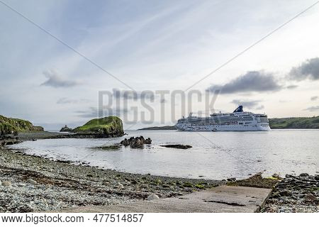 Killybegs, Ireland - May 16 2023: The Norwegian Star Leaving After Visiting Killybegs
