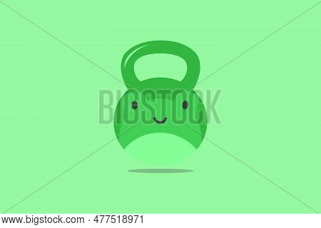 Cute Frogs Kettle Bell Fitness Gym Logo Design Template Element Vector