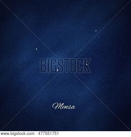 Mensa Constellation, Cluster Of Stars, Table Mountain Constellation