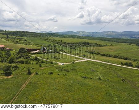 Aerial View Of Vitosha Mountain Near Village Of Rudartsi, Bulgaria