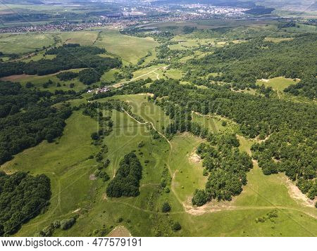 Aerial View Of Vitosha Mountain Near Village Of Rudartsi, Bulgaria