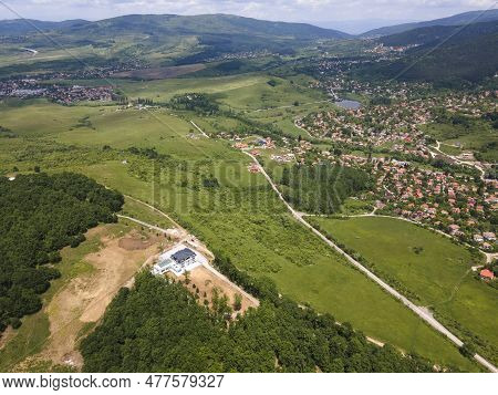 Aerial View Of Vitosha Mountain Near Village Of Rudartsi, Bulgaria