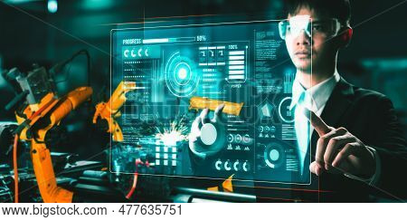 Advanced Robot Arm System For Digital Industry And Factory Robotic Technology . Automation Manufactu