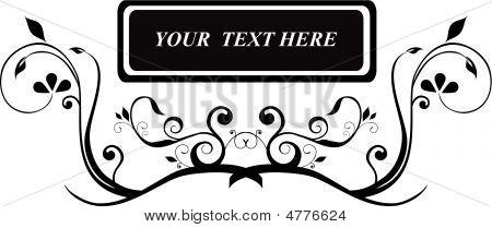 A szöveg szóközzel virágos vektor