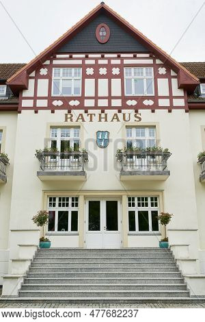 Kühlungsborn, Germany - May 21, 2023: City Hall Of Kühlungsborn On The German Baltic Sea In Mecklenb